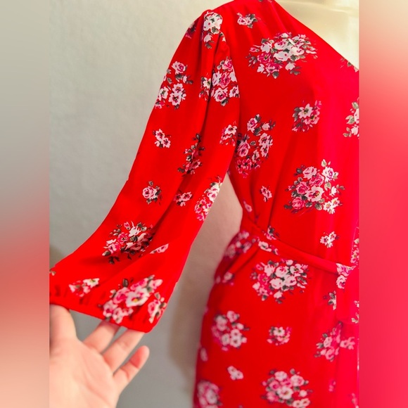 Halogen women’s Floral print tie waist long sleeve dress size XS - Picture 5 of 12